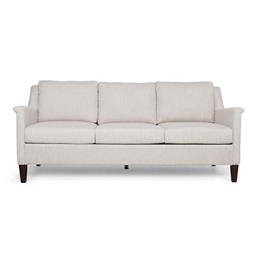 Christopher Knight Home Dupont 3 Seater Sofa, Beige + Espresso
