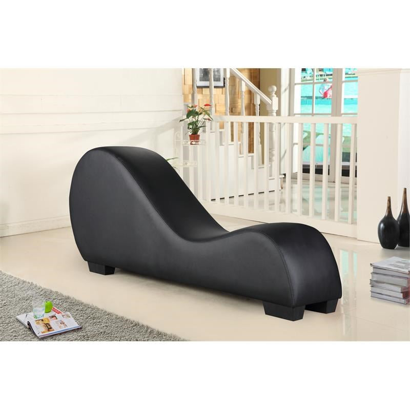 Faux Leather Deluxe Curved Relaxing Yoga Chaise