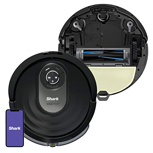 Shark AI VACMOP Robot Vacuum and Mop RV2001WD with Self-Cleaning Brushroll, Advanced Navigation, Perfect for Pet Hair, Works with Alexa, Wi-Fi
