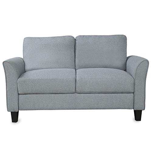 Living Room Furniture Armrest Single Sofa and Loveseat Sofa, Harper & Bright Designs Living Room Sets Furniture Armrest Sofa Single Chair Sofa Loveseat Chair Ship from USA Warehouse (Gray)