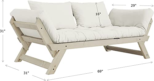 Bebop Futon Sofa Bed by Karup Design - Easily converts into Bed (Grey Mattress Color)