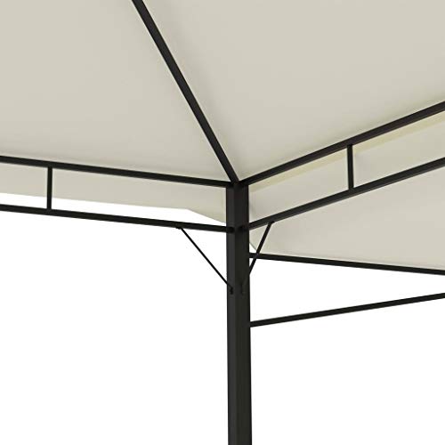 vidaXL Gazebo with Double Extended Roofs 9.8'x9.8'x9' Cream 180 g/m