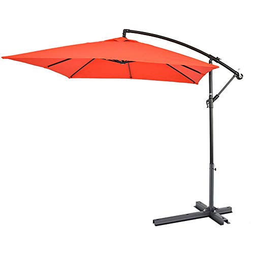 ZHTY 2.4 2.4m Waterproof Offset Patio Umbrella Outdoor Market Umbrella for Outdoor Garden and Patio Outdoor Parasol Portable Parasol