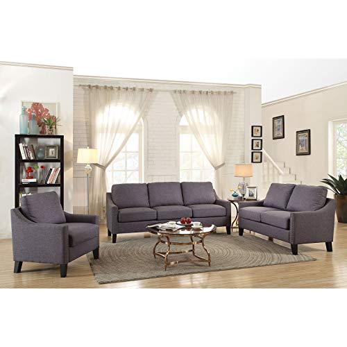 ACME Furniture 53755 Zapata Junior Sofa, Gray Linen