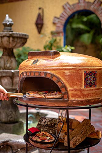 Tierra Firme HTN-011-N Genoa Talavera Wood-Fired Outdoor Pizza Oven, Beige