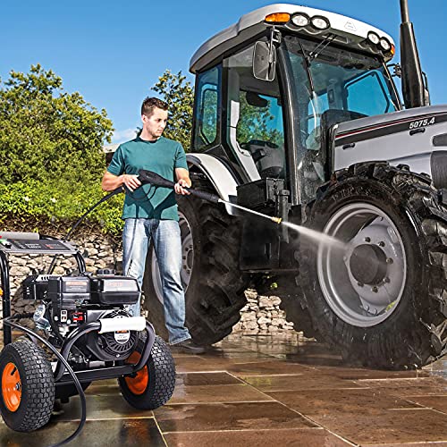 3300PSI Gas Pressure Washer 6.5HP Power Engine 212cc, 30ft Pressure Hose CARB Compliant, Ideal for Cleaning Up Yards, Trucks - GSW01A