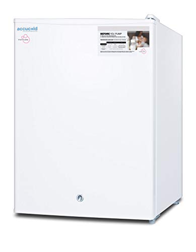 Summit Appliance FS30LMC Accucold Countertop MOMCUBE All-Freezer, Long-Term Breast Milk Storage, Manual Defrost, Factory Installed Lock, Adjustable Thermostat, 1.8 cu.ft Capacity, Removable Shelves