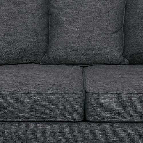 Christopher Knight Home Fairburn 3 Seater Sofa, Charcoal + Espresso