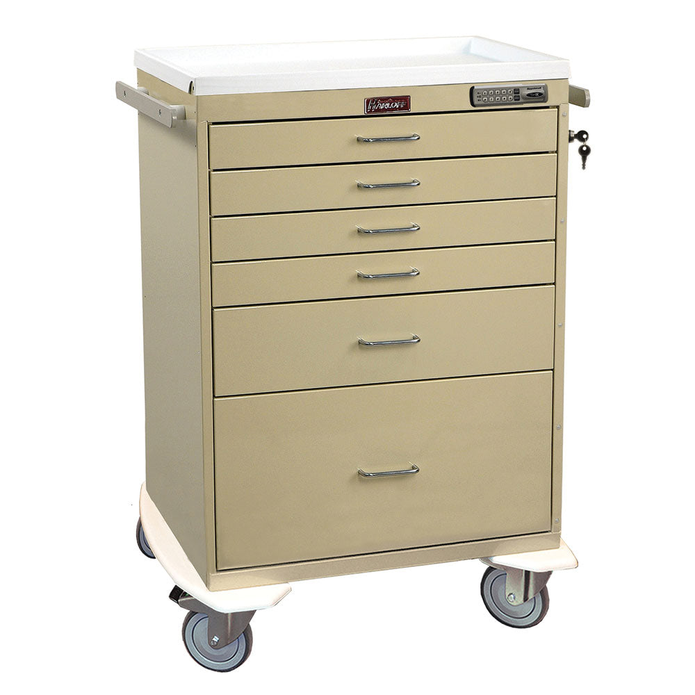 Harloff Classic Line Anesthesia Workstation, 6 Drawers, E-Lock