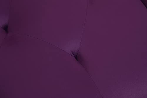 MOEO Button Tufted Convertible Sleeper Sectional Sofa with 2 Pillows and Reversible Chaise Lounge, L-Shaped Nailhead Decor Corner Couch for Living Room Furniture, Purple