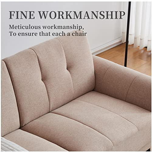 Beige Polyester Fabric Sofa 71