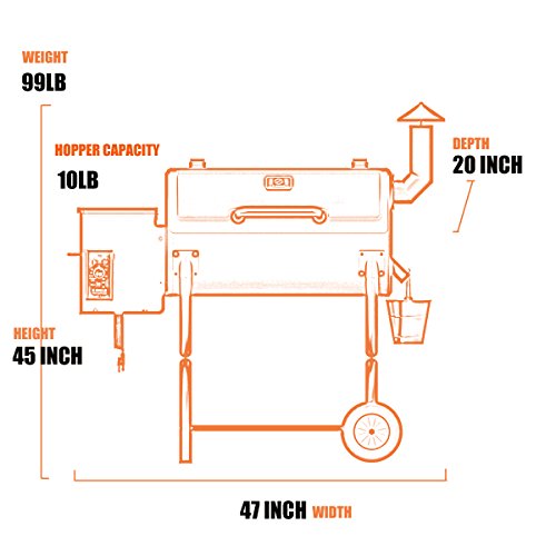 Z GRILLS ZPG-550B Wood Pellet Grill BBQ Smoker Black