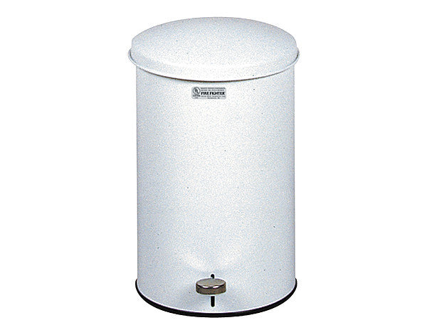 CAN STEP ON 3.5GA RND W/LINER WHITE