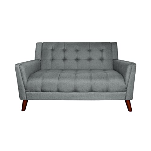 GDFStudio Christopher Knight Home Evelyn Fabric Loveseat, Dark Gray