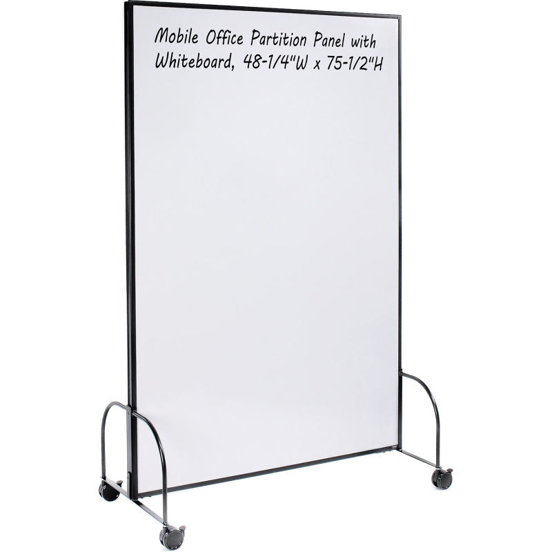 Mobile Office Partition Panel with Whiteboard, 48-1/4