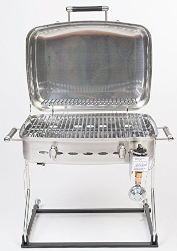 Faulkner 51323 Stainless Steel Barbecue Grille with Disposable Bottle Adapter