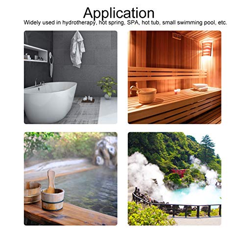 ChichuangK Electric Pool Heater, 220V 5. 5KW Thermostat Heater for Swimming Pool Tub Portable Spa Bath Pool Thermostat Heater Pump with Digital Display Screen Control