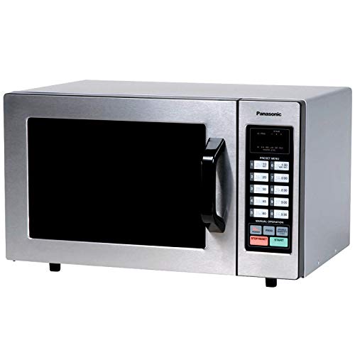 Panasonic Countertop Commercial Microwave Oven with 10 Programmable Memory, Touch Screen Control and Bottom Energy Feed, 1000W, 0.8 Cu. Ft. (Stainless Steel), 5