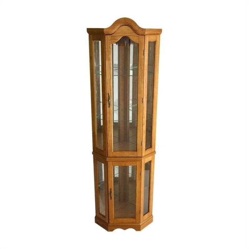 Lighted Corner Curio Cabinet