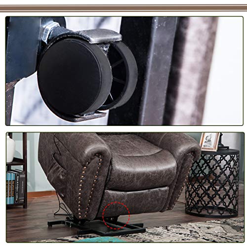 Harper&Bright Designs Recliner Wilshire Series Heavy-Duty Power Lift Recliner Chair (Smoky Brown)