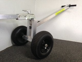 Aquacarts Heavy Duty Trailer Dolly helps move trailers easier, aluminum frame, stainless steel axles & pneumatic tires