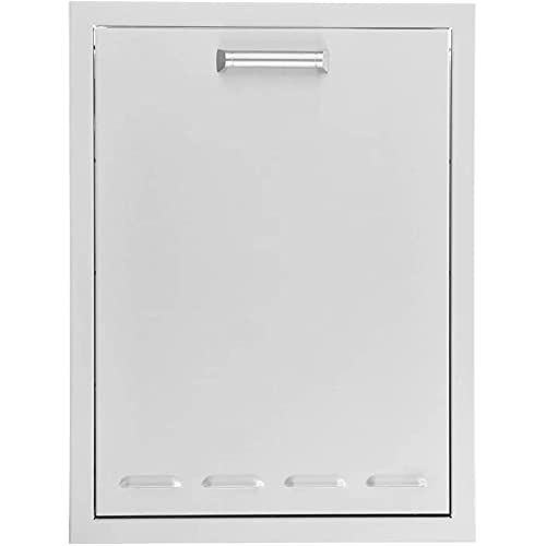 BBQGuys Signature 20-Inch Stainless Steel Roll-Out Trash or Propane Tank Drawer - Contempo