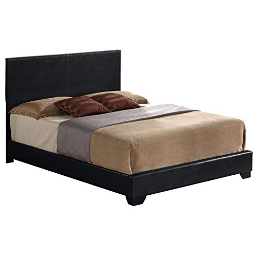 King Size Bed, Harper&Bright Designs Upholstered Faux PU Leather King Platform Bed, Fully Padded Bed with Wooden Block Leg, Box Spring Required, King