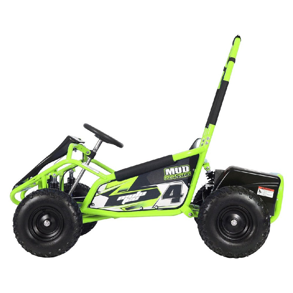 MotoTec Mud Monster Kids Electric 48v 1000w Blue Go Kart Full Suspension
