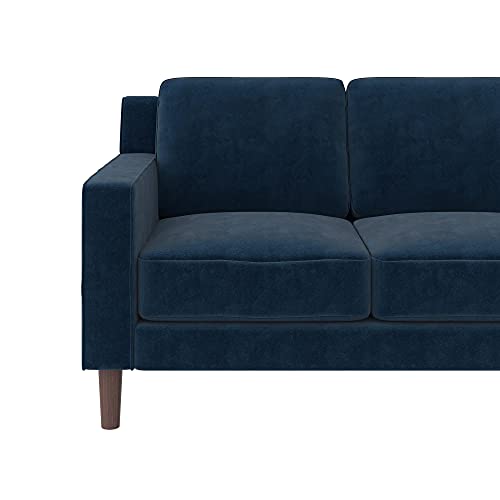 DHP Brynn 3 Seater Sofa, Blue Velvet