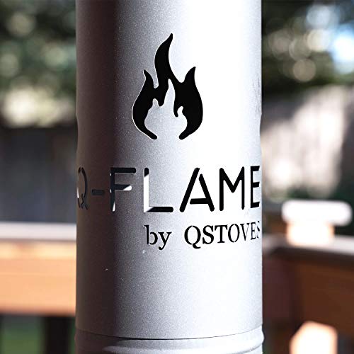 QSTOVES Outdoor Wood Pellet Patio Heater, Q-Flame Portable Heater, for Camping, RVing, Hunting (Stove)