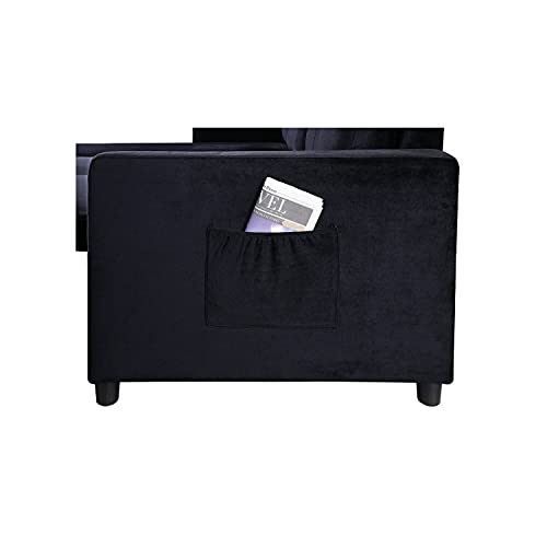 Lilola Home LHF-89331 Sectional, Black