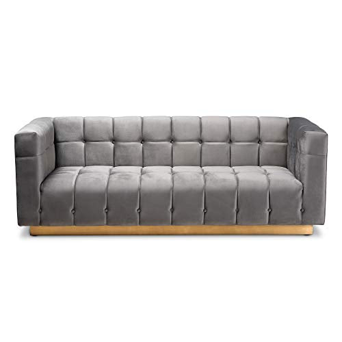 Baxton Studio Sofa, Gray
