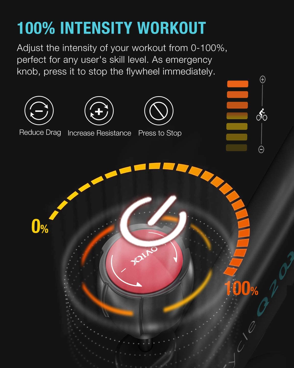 OVICX OS-EBIKE-Q100-C Magnetic Resistance Stationary Exercise Bike New