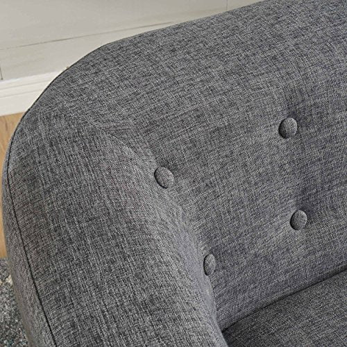 Christopher Knight Home Bridie Mid-Century Modern Loveseat, Grey Fabric
