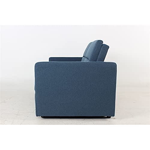 Kingway Furniture Bhrampton Microfiber Sleeper Sofa in Blue