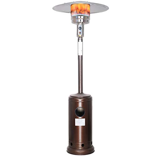 Patio Heater Outdoor Heater, 45000 Btu Heater, Natural Gas Heater Home Heating Equipment Stainless Steel Floor-Standing Patio Heater (Color : Metallic, Size : 31.854.7inches)
