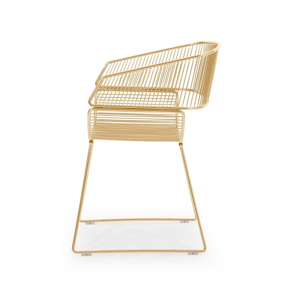 Lipscomb Modern Glam Iron Dining Chair - 21.00