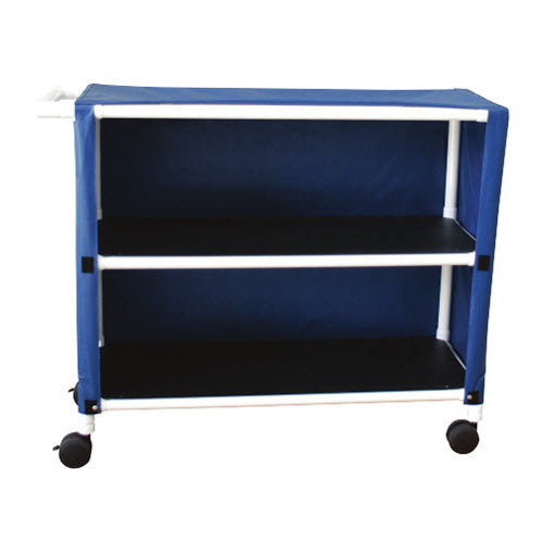 MJM Two Shelf Jumbo Linen Cart with Cover