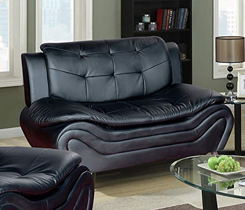 Lifestyle 3-Piece White Contempraray Faux Leather Living Room Sofa Set