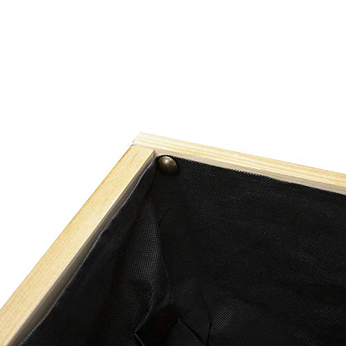 Outsunny 70'' Wooden Raised Garden Bed with Funnel Design, High Weight Capacity Planter Box with Non-Woven Fabric, Large Growing Space and Great Breathability, Natural