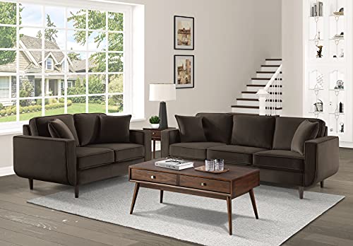 Lexicon Mapleton Living Room Loveseat, Chocolate