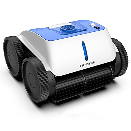 PAXCESS Cordless Robotic Pool Cleaner - Wall-Climbing Fuction with Smart Route Plan, Automatic Pool Vacuum, Max Surface Cleaning & Powerful Suction