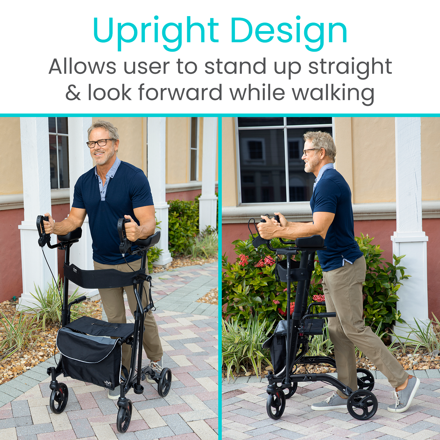 Vive Health MOB1033BLK Upright Walker Black New