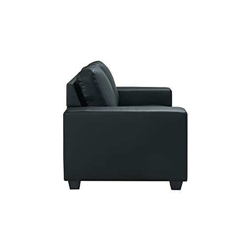 Global Furniture USA Loveseat Black PVC