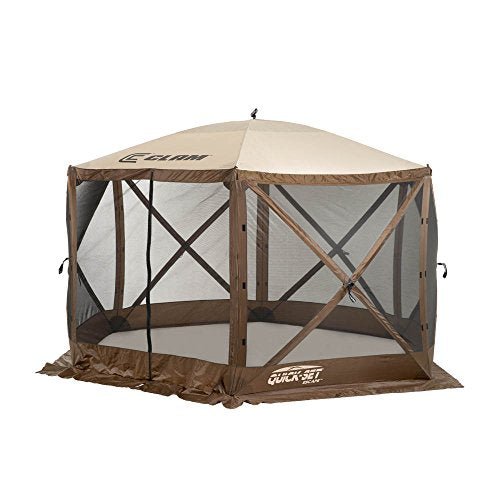 CLAM 9879 Tent, Large, Brown/Tan