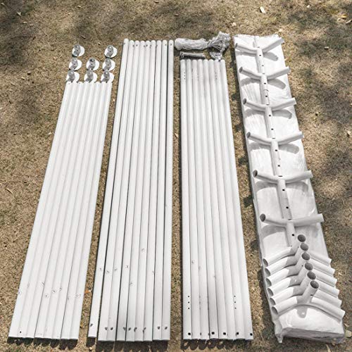 Quictent 10'x20' Heavy Duty Carport Gazebo Canopy Garage Car Shelter White (with Windows)