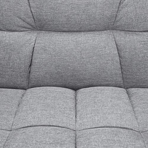 Dark Grey Convertible Futon Linen Tufted Versatile Split Back Design Couch 2 Plush Pillows Sofa Bed Mattress Recliner Lounger Sleeper Home Living Room Bedroom Modern Furniture 550LBS Weight Capacity