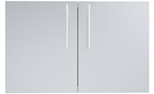 SUNSTONE DE-DD42 Designer Series Raised Style Double Door with Shelves, 42