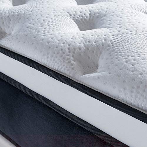 King Mattress,Jacia House 12 Inch Pillow-Top Pocket Spring Hybrid Mattress - Bed in a Bag - 100% Natural Latex Double Hybrid Firm Mattress King