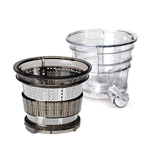 Kuvings Whole Slow Juicer EVO820GM - Higher Nutrients and Vitamins, BPA-Free Components, Easy to Clean, Ultra Efficient 240W, 50RPMs, Includes Smoothie and Blank Strainer-Gun Metal